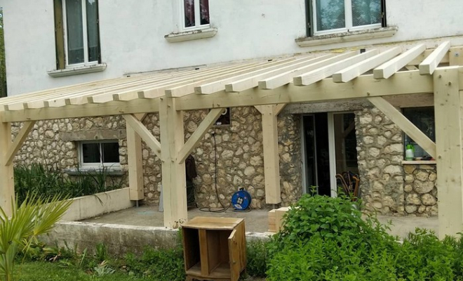 Création d'une terrasse , L'Isle-en-Dodon, Delon Charpente
