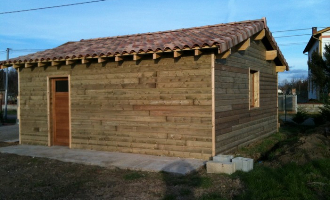 Garage en ossature bois, L'Isle-en-Dodon, Delon Charpente