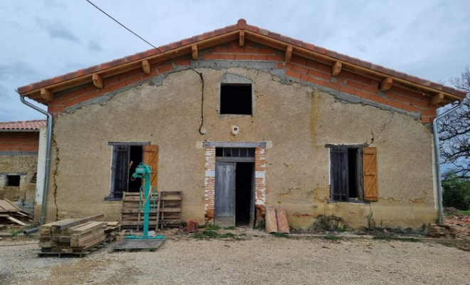 Restauration d'une commingeoise, L'Isle-en-Dodon, Delon Charpente